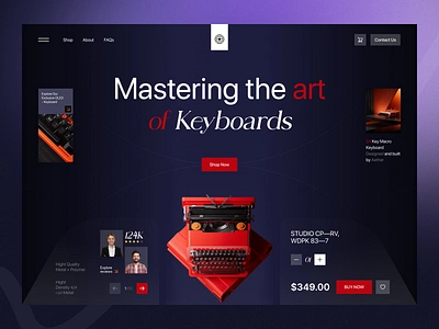 Keyboard Tech E-commerce Website | Orbix Studio 3d cart ecommerce keyboard store keyboard website landing page marketplace mechanical online shopping online store orbix studio pc accessories product product design responsive sales shop tech website ui ux