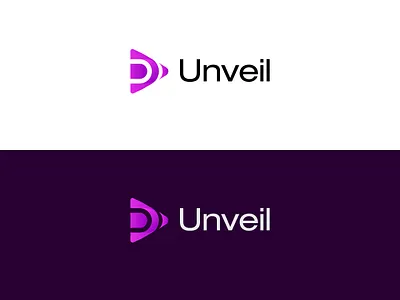 Unveil Tech Logo 3d branding design graphic design illustration logo mockup ui ux vector