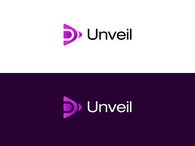 Unveil Tech Logo 3d branding design graphic design illustration logo mockup ui ux vector