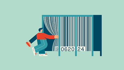 Purchasing Power barcode conceptual editorial elections illustration politics purchasing power vote