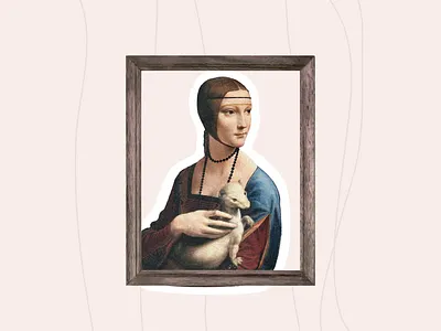 Animated Collage | Design Trend | AI artwork ai animal animation app art artwork collage design graphic design illustration lady with an ermine leonardo da vinci mixed media motion graphics png svgator