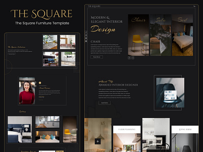 Square Furniture: Premium XD Template for Furniture Design -FREE furniture websire furniture website design furniture templates xd template xd templates xd website design