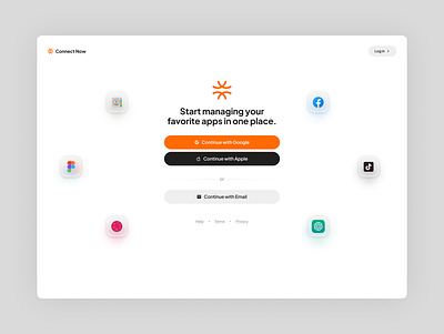 Sign Up Page for Connect Now 3d app branding design illustration logo product design ui uiux ux web