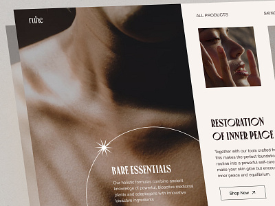 🧴 Web Design for a skincare shop | Hyperactive art artwork beige clean color cosmetics creative cta design ecommerce graphic design hero option homepage hyperactive product design shop ui ux web design website