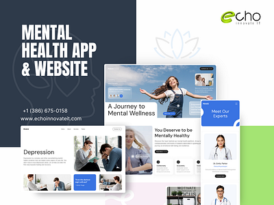 Mental Health App & Website branding graphic design ui