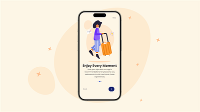 Travel App Onboarding app branding design graphic design illustration ui ux vector