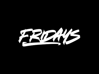 Fridays apparel brand calligraphy clothing design lettering logo logotype