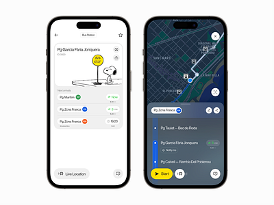 bus tracker | barcelona bus buttons figma interaction ios iphone map micro interaction mockup progress prototype tags tracker