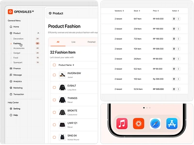 Fashion Product - Sales Management Dashboard action add product crm dashboard ecommerce ecommerce fashion web app list marketplace online store product design product name product pages saas search shop statistic stock store table variations