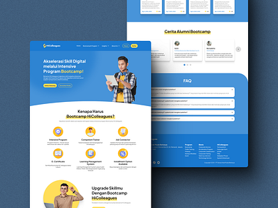 HiColleagues - Website Redesign bootcamp branding course desktop indonesia mobile skill ui uixu website