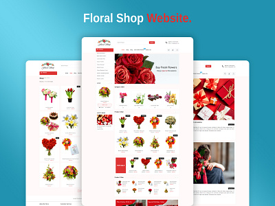 Floral Shop Theme Template branding design ecommerce illustration ui web design website design website template woocommerce wordpress