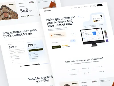 Upflower landing page assistant blog business marketing plan pricing saas