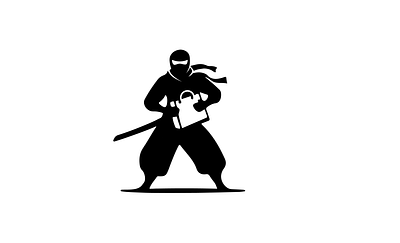 Shop Ninja ecommerce logo negative space ninja