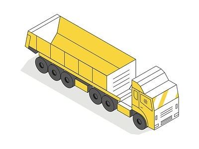 Dump truck isometric illustration dump truck heavy equipment illustration isometric illustration truck vector vehicle vehicle illustration