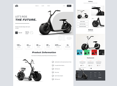 Ecommerce / E scooter / product application design branding design ecommerce figma graphic design illustration product prototyping responsive design software design ui