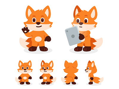 Socratis.ai Mascot animal app branding cartoon character creative cute design digital emoticon flat fox friendly funny illustration learning logo mascot smart vector