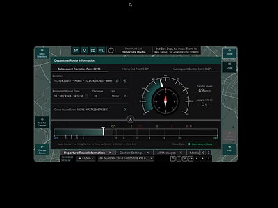 Portotype - Speedometer compass defenseui defenseux prototype route routetracking speed speedometer tabs tracking ui user interface