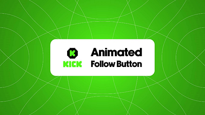 Kick Animated Follow Button! animation graphic design logo motion graphics ui