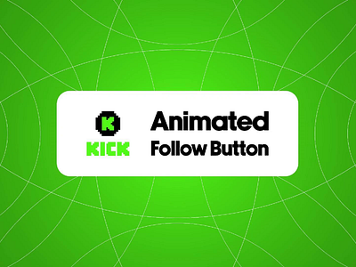 Kick Animated Follow Button! animation graphic design logo motion graphics ui