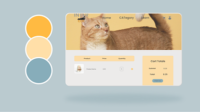 Cat Ecommerce UI branding design graphic design illustration typography ui ux vector