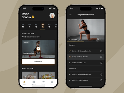 Fitness app design fitness interaction mobile mobile app ui ux wellness