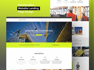 Construction Website Landing Page android app design app design business website dashboard design e commerce website figma design figma website graphic design landing page design responsive website ui design ui ux design website design