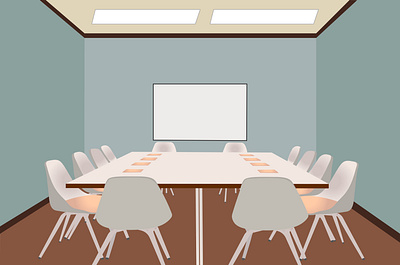 Metting room illustration branding graphic design il illustration vector