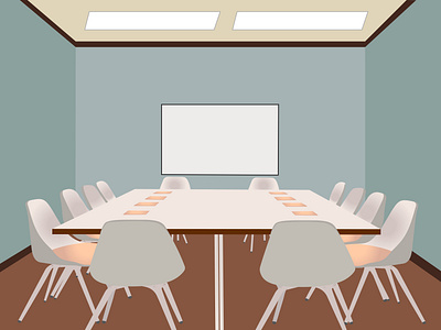 Metting room illustration branding graphic design il illustration vector