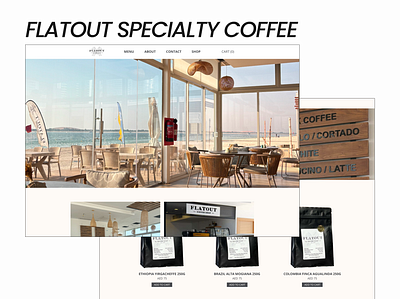 Redesign: Flatout Specialty Coffee | Website Design branding design figma redesign ui ui design uiux uiux design web design web development website design