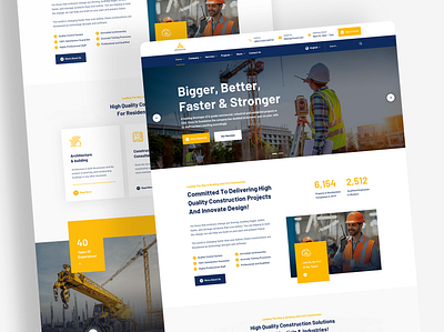 Construction Agency Website Design agency android app design app design business website company dashboard design design e commerce website figma design figma website graphic design landing page design marketing responsive website ui ui design ui ux design website design