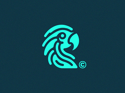 Fintech Parrot Logo brand branding creative digital logo fingerprint logo fintech logo logo design mouth parrot parrot and tech parrotfingerprint technology logo