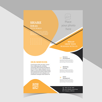 Radiate Energy with Yellow Flyer Design Graphics & Templates bright design