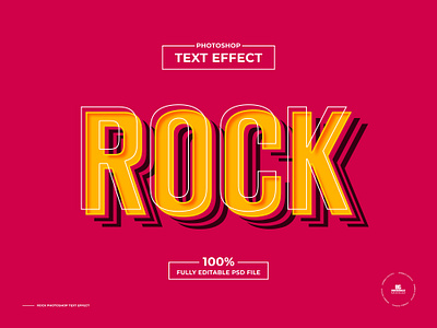 Free Rock Photoshop Text Effect text effect