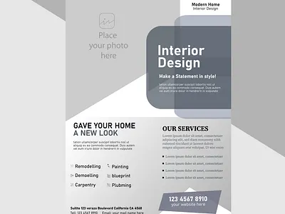 Sophisticated and Subtle: Grey Flyer Design Graphics & Templates minimalistic design