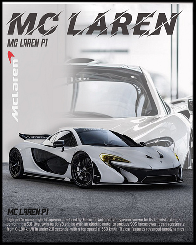 McLaren P1 Poster design