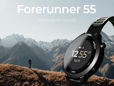 Garmin Forerunner 55 3d animation branding graphic design motion graphics