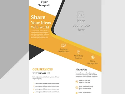 Vibrant and Bold: Orange Flyer Design Graphics & Templates colorful design