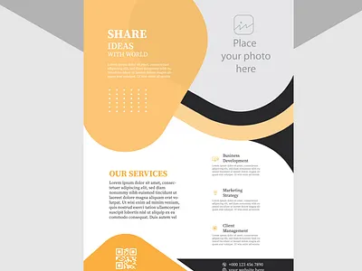 Dynamic and Engaging: Orange Flyer Design Graphics & Templates colorful flyers