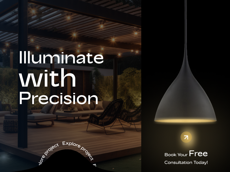 Lighting modern landing page design: UI UX design figma lamps landing lightning lights ui user experience user interface web design website