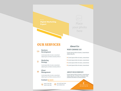 Bright and Impactful: Orange Flyer Design Graphics & Templates attention grabbing design