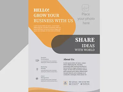 Radiate Warmth and Energy: Orange Flyer Design Graphics & Templa seasonal flyers