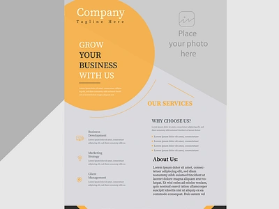 Vivid and Versatile: Orange Flyer Design Graphics & Templates dynamic flyers