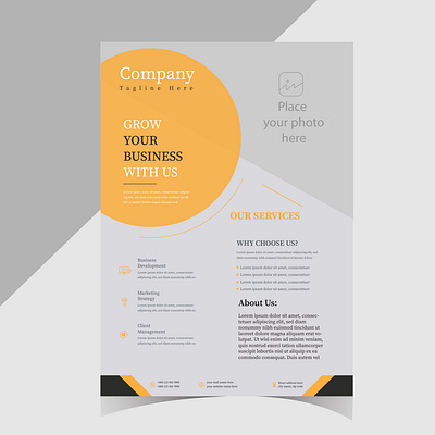 Vivid and Versatile: Orange Flyer Design Graphics & Templates dynamic flyers