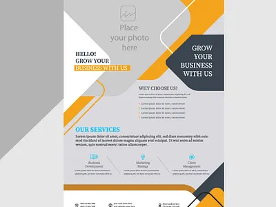 Energetic and Eye-Catching: Orange Flyer Design Graphics & Templ dynamic design