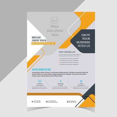 Energetic and Eye-Catching: Orange Flyer Design Graphics & Templ dynamic design