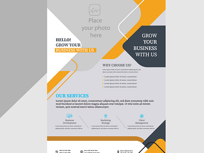 Energetic and Eye-Catching: Orange Flyer Design Graphics & Templ dynamic design