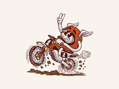 Buscadero Motorcycle: T Shirt Merchandise 1930s brand identity branding character illustration logo mascot mascot mascot character merch merchandise motorcycle retro character retro mascot t shirt tee tshirt illustration typography