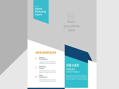 Cool and Crisp: Blue Flyer Design Graphics & Templates impactful flyers