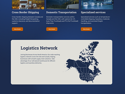 TransCanada - Trucking logistics company logistics transport trucking trucks ui ux web design website