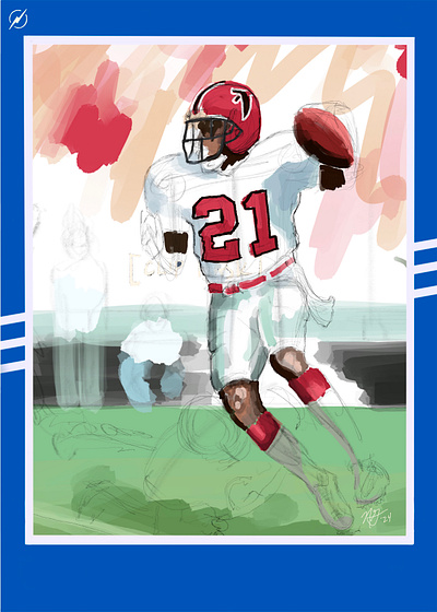 Hand-drawn football cards. WIP. football hand drawn illustration sketches sport trading cards